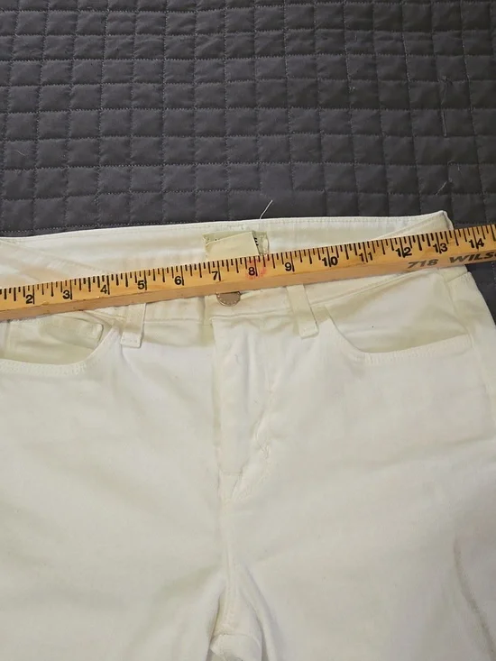 L'AGENCE White Denim Flare Jeans Womens Size 25 Summer Vacation Versatile EUC - Picture 5 of 9